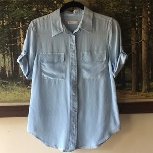 Equipment Baby Blue Button Up